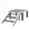 Wooden Dog Training Place Board, Dog Training Platform with Ladder, Pet Agility System for Indoor Outdoor, Gray