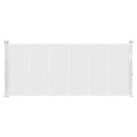 Retractable Baby Gate, 34 inch Tall, Extends up to 71 inch Wide, Retractable Gate for Kids or Pets, Mesh Material, Easy to Install for Indoor Stairs