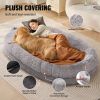 VEVOR Human Dog Bed, 72" x48"x10" Giant Human Dog Bed for Adult, Human Size Dog Bed with Washable PV Velvet Cover, Egg Orthopedic Foam, Storage Pocket