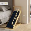 Adjustable Height Dog Ramp, Foldable Pet Stairs with Non-Slip Mat for All Dogs