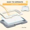 18" x 13" Pee Pad Holder, Dog Potty Tray for Indoor Outdoor, Easy to Clean Dog Training Toilet Pee Pad Tray, Grey