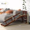 Wooden Dog Ramp with Removable Guardrails, Non-Slip Surface, 60" Long, Brown