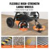 Pet Stroller, 3 PU Wheels Dog Stroller Rotate with Brakes, 75 lbs Weight Capacity, Puppy Stroller with Pet Pad, Storage Basket and External Cup Holder