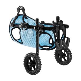 VEVOR Dog Wheelchair for Back Legs, Adjustable 2 Wheels Pet Wheelchair, Lightweight Dog Cart with Shock-Absorbing Wheels