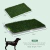 2 Pack Artificial Dog Grass Pad with Tray for Potty Training Dogs, 26" x 16"