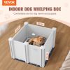 VEVOR Dog Whelping Box, 28.3 x 28.3 x 18.1in Whelping Box for Dogs and Puppies, Whelping Pen for Puppies