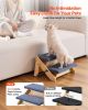 Wood Pet Stairs, 2-Step Dog Stairs for Beds, Sofa & Cars, 110lbs Load Capacity, Floded Flat Design