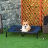 Cooling Elevated Dog Bed 36x30 Portable Raised Cot Washable Mesh Large Dogs Blue