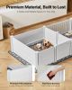VEVOR Dogs Whelping Box, 93.3x48.4x18.1 inch, Plastic PVC Puppies Playpen with Height Adjustable Door and Washable Pee Pad