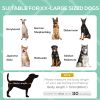 Elevated Dog Bed with Canopy, Portable Raised Dog Cot for XL Sized Dogs, Indoor & Outdoor, 48" x 36" x 43", Grey