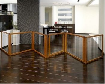6 Panel Convertible Elite Pet Gate  Black